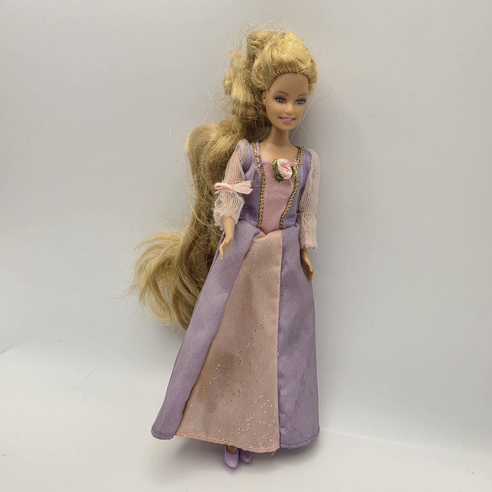 Mattel Barbie Mini Kingdom Rapunzel Princess Doll 6" Purple Dress Vintage 1999
